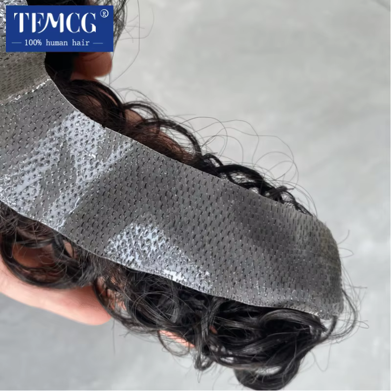 Cheveux bouclés réaliste avant délié 100% naturel