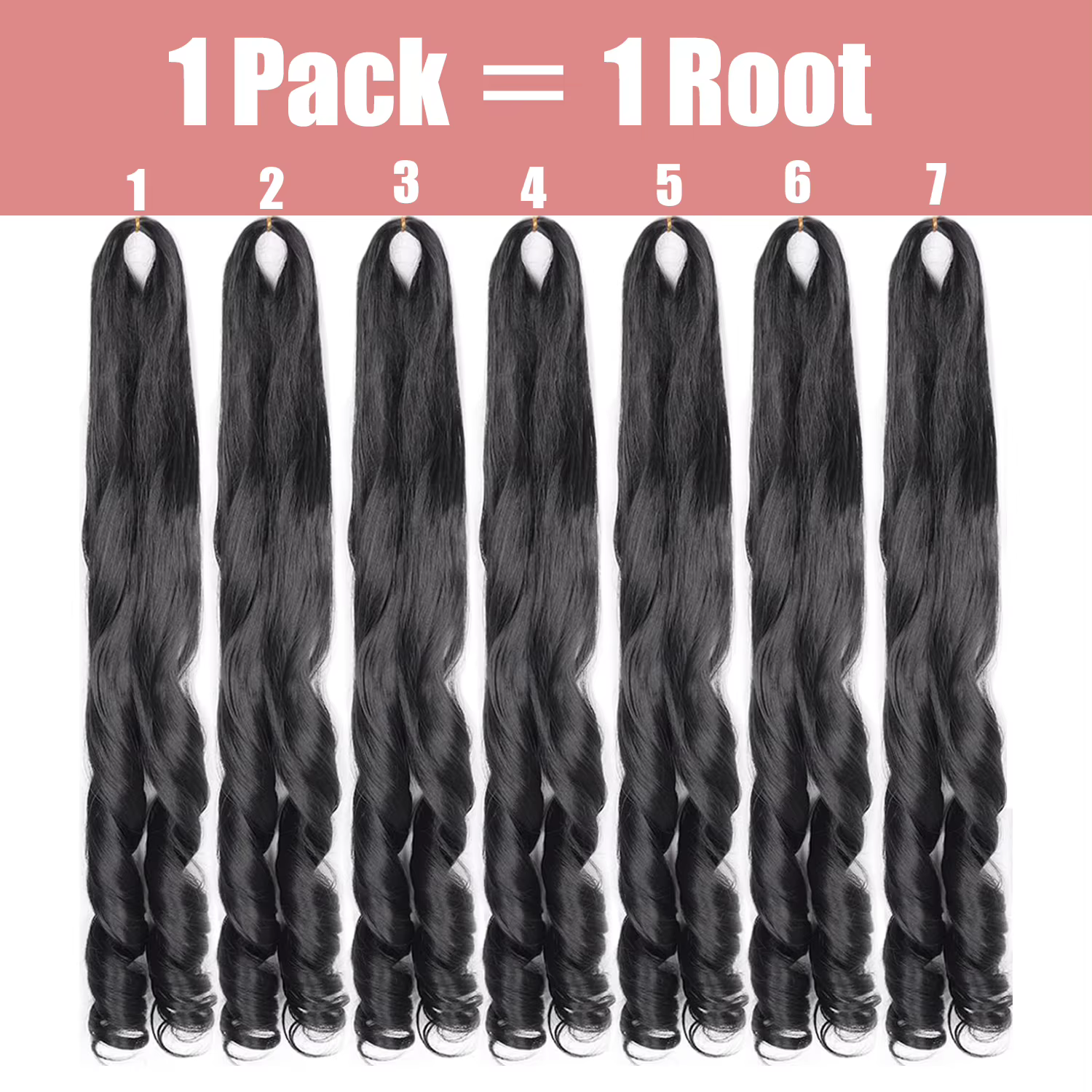 Cheveux tressés bouclés français 12/16/24 pouces