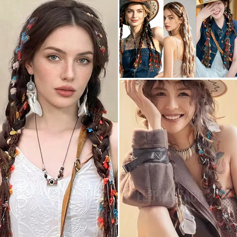 Extensions de cheveux tressés à la main de 24 pouces