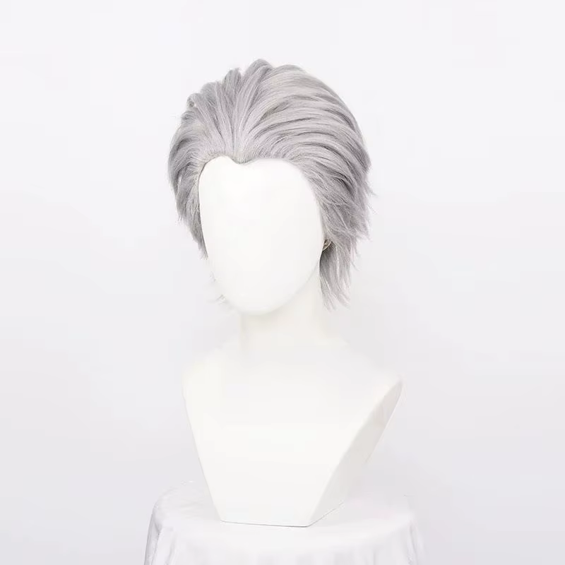 Vergil Cosplay perruque synthétique courte
