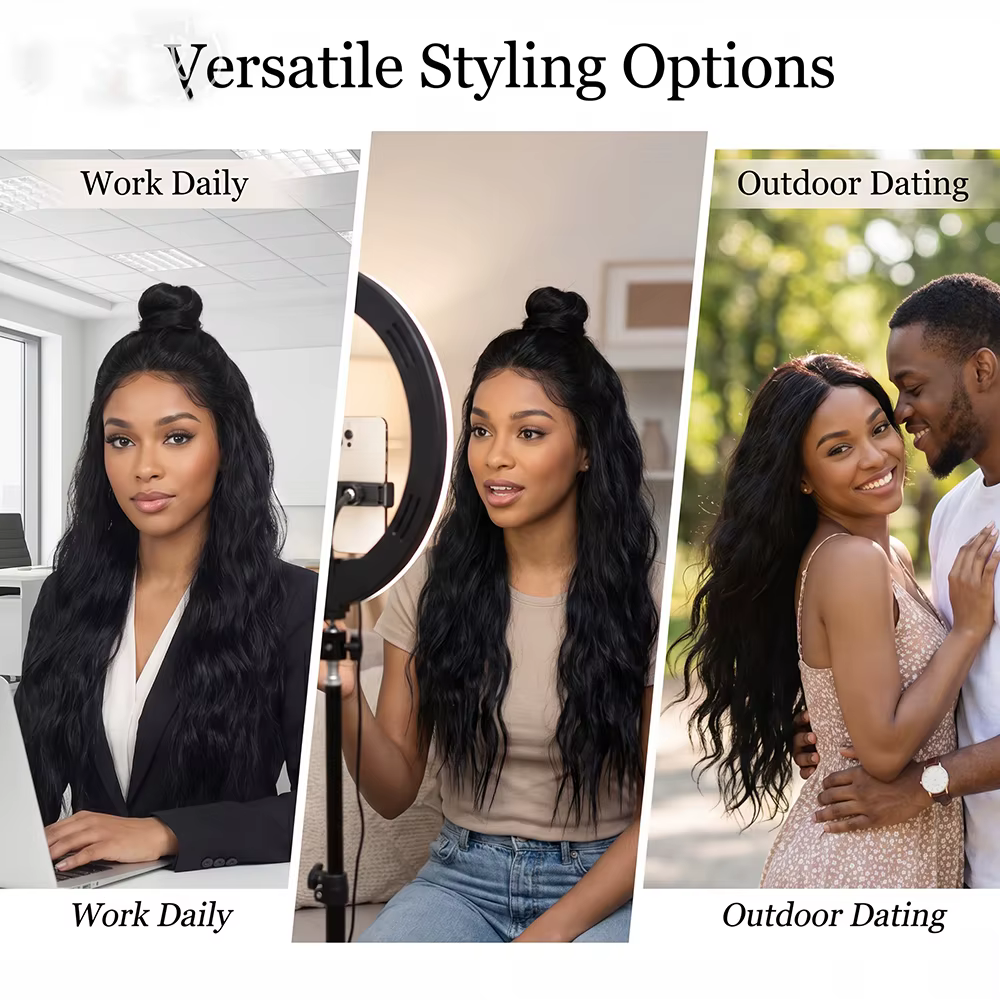 Extensions de cheveux invisibles de 20 pouces sans clip
