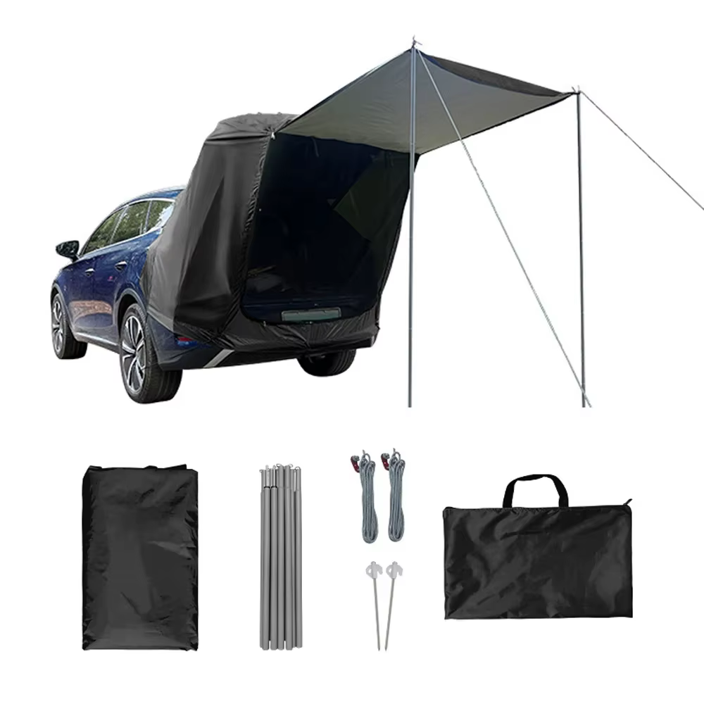 Tente arrière de voiture extérieure Camping pique-nique tente arrière de voiture avec auvent tente d'extension arrière de voiture tente arrière de voiture résistante au soleil et à la pluie