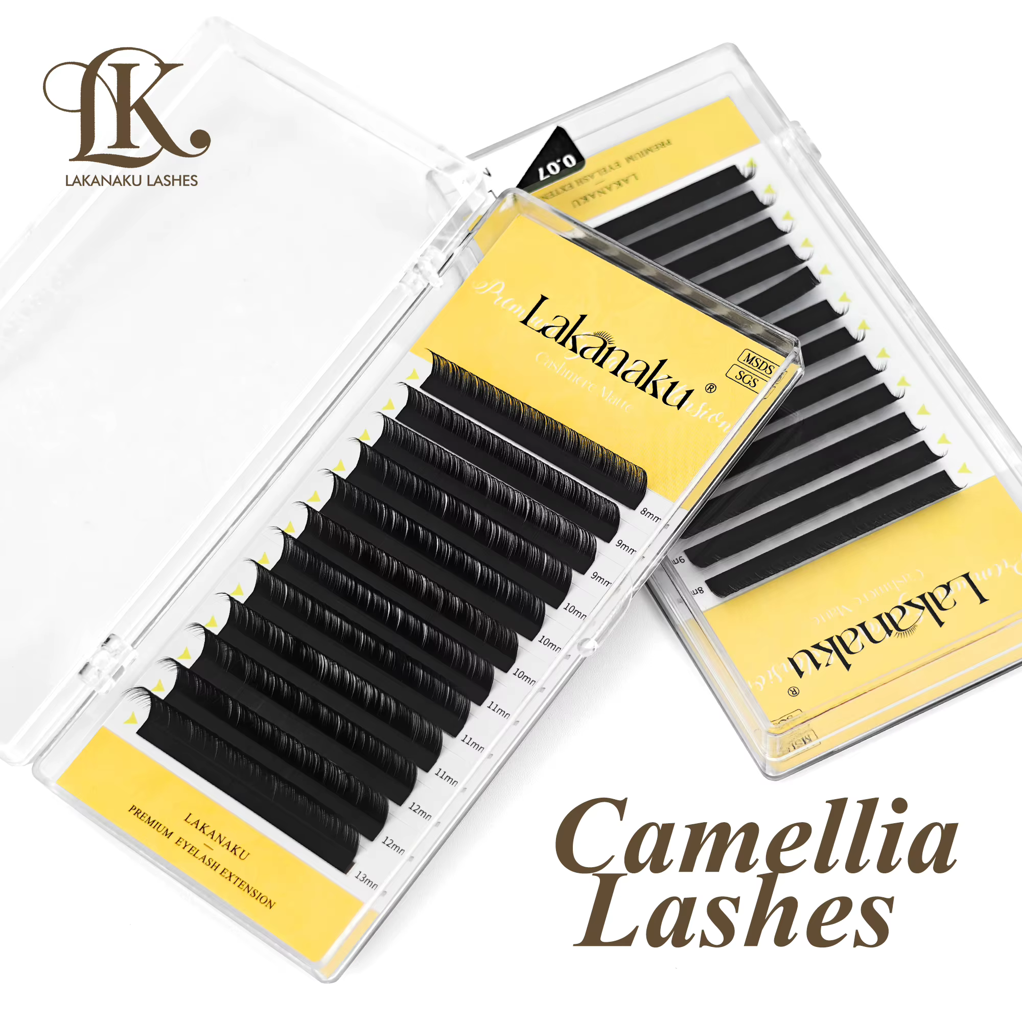 Cils en boucles LAKANAKU UB UC UJ Camellia avec adhésif