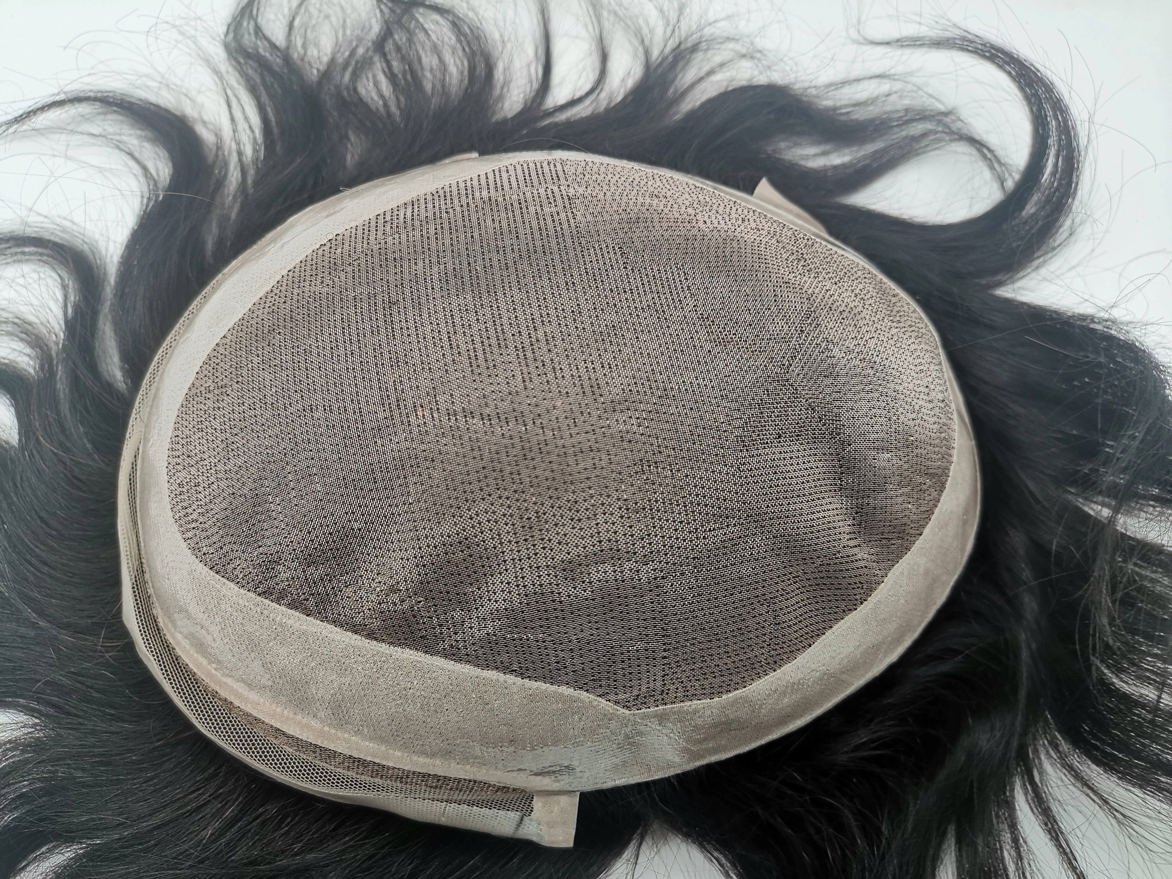 Toupet pour hommes Mono & NPU pièces de cheveux humains unités