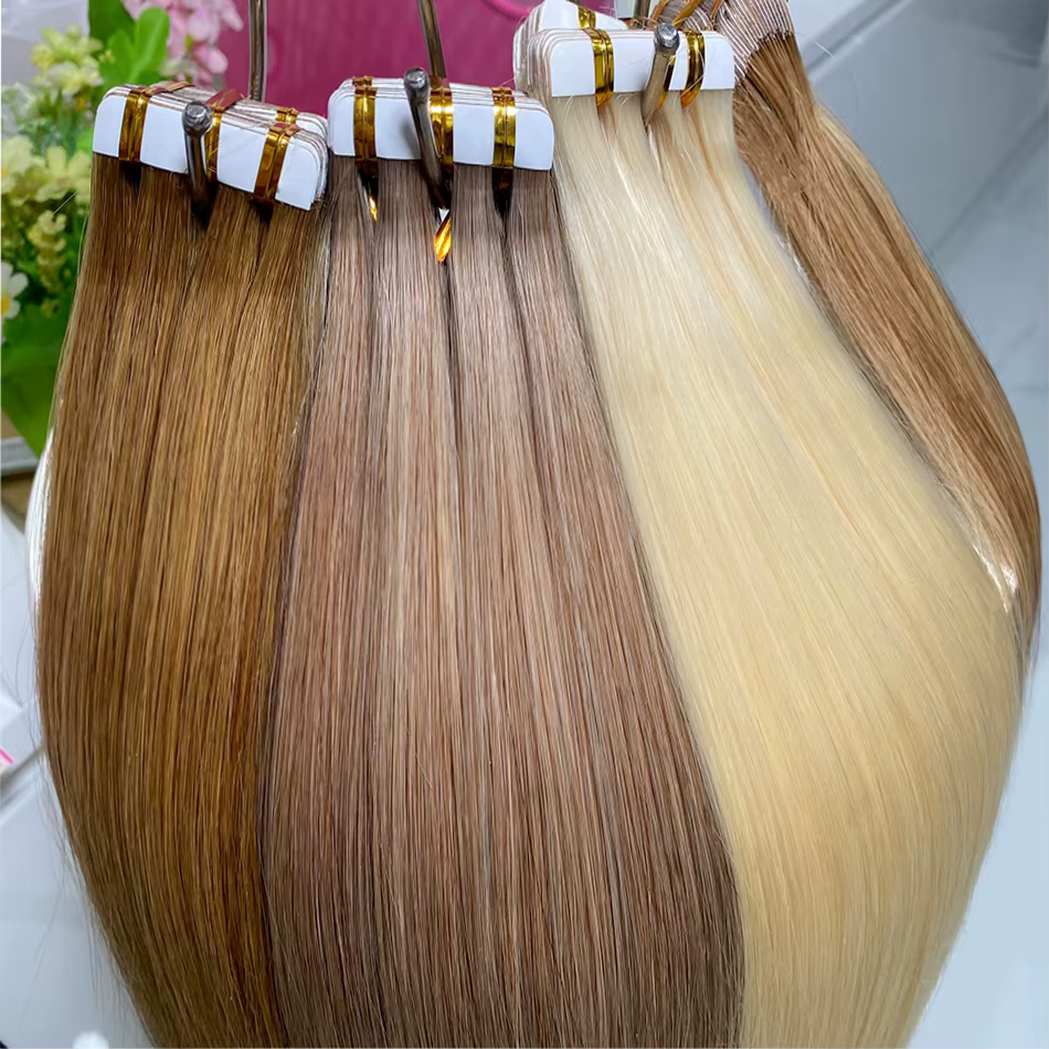 Extensions de cheveux à bandes adhésives de haute qualité
