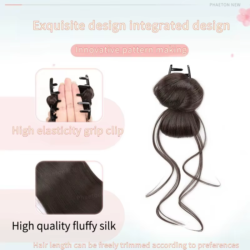 Chignon synthétique bouclé à clipser