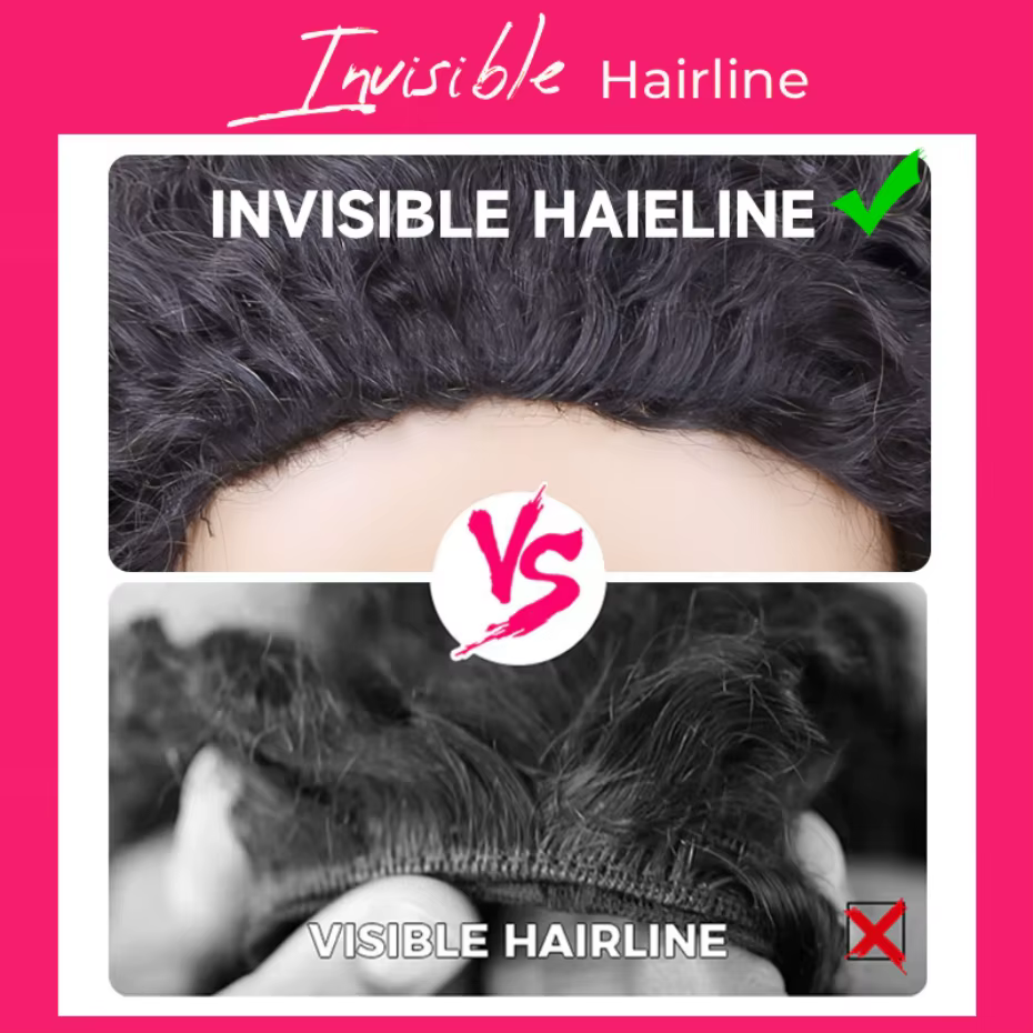 Perruque mi-tête bouclée crépue en cheveux humains pour femmes