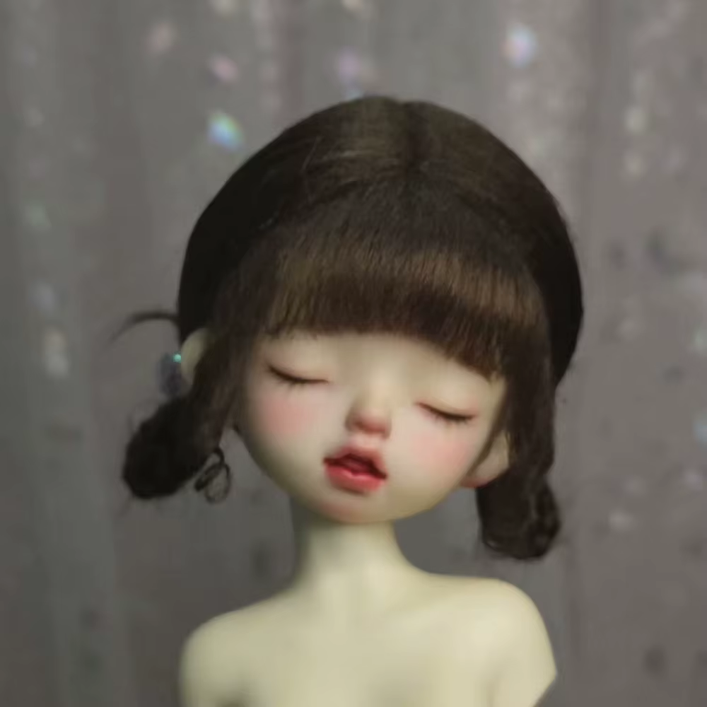 Perruque pour poupée BJD 1/8 1/6 1/4 1/3 1/12, perruque colorée pour poupée SD Mini, perruque de princesse OB11, perruque en cheveux artificiels, personnalisable