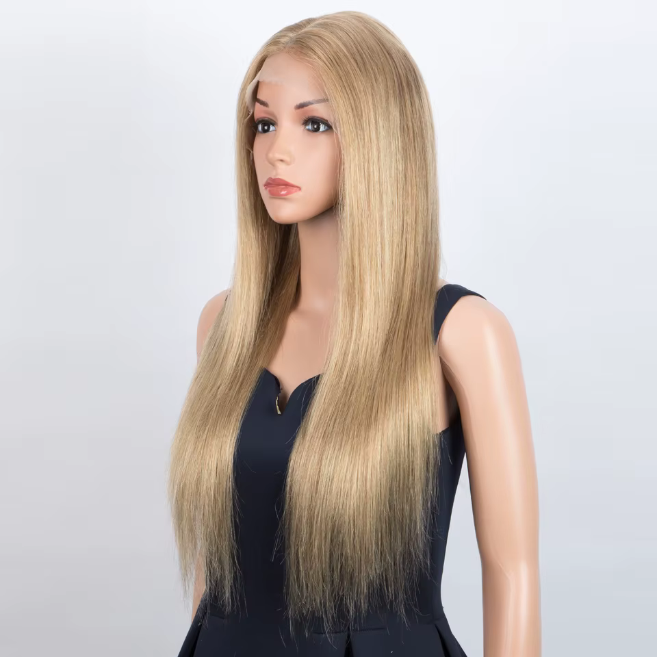 Lekker liquidation longue Blonde droite 13x1 T dentelle avant 100% perruques de cheveux humains pour les femmes