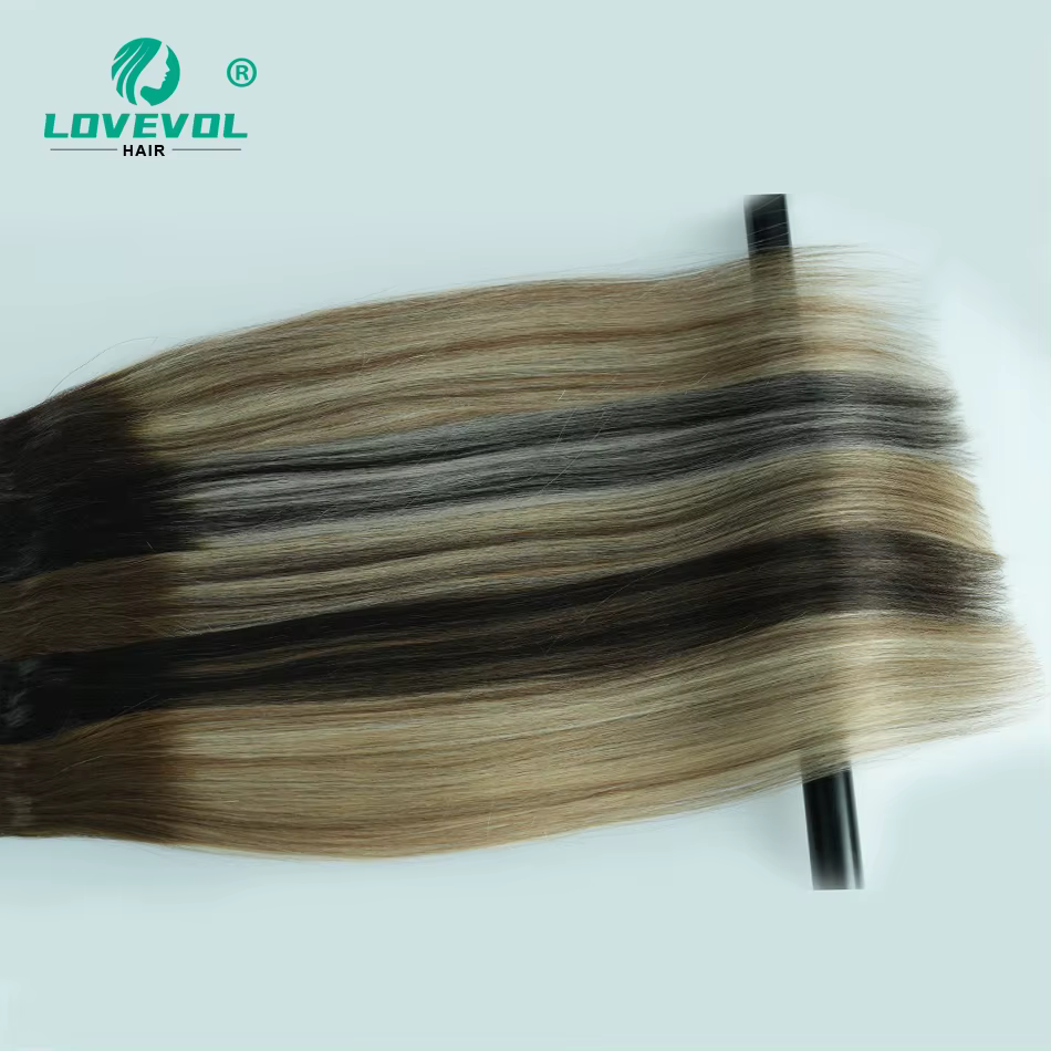 V Tip kératine russe Remy Extensions de cheveux VTip brun foncé blond 50/100 brins V conseils Fusion
