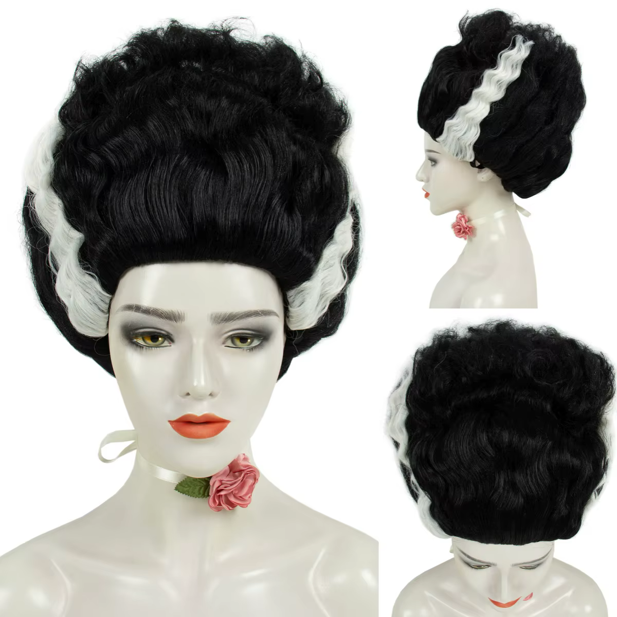 Perruque Afro Noire et Blanche REEWES