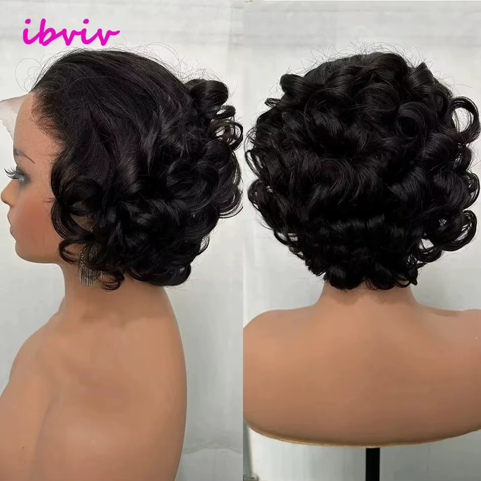 Perruque Lace Front Wig sans colle 100% cheveux humains