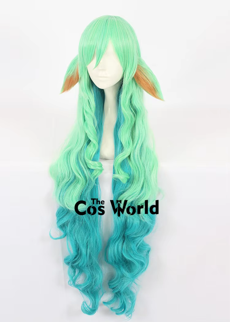 Star Guardian Soraka – perruques synthétiques ondulées de 110cm/43 pouces, perruques de Cosplay, cheveux synthétiques + bonnet de perruque