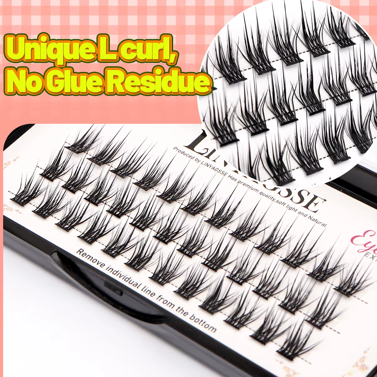 LINYAGSSE LN2350 L Curl Super Cluster Extension de cils
