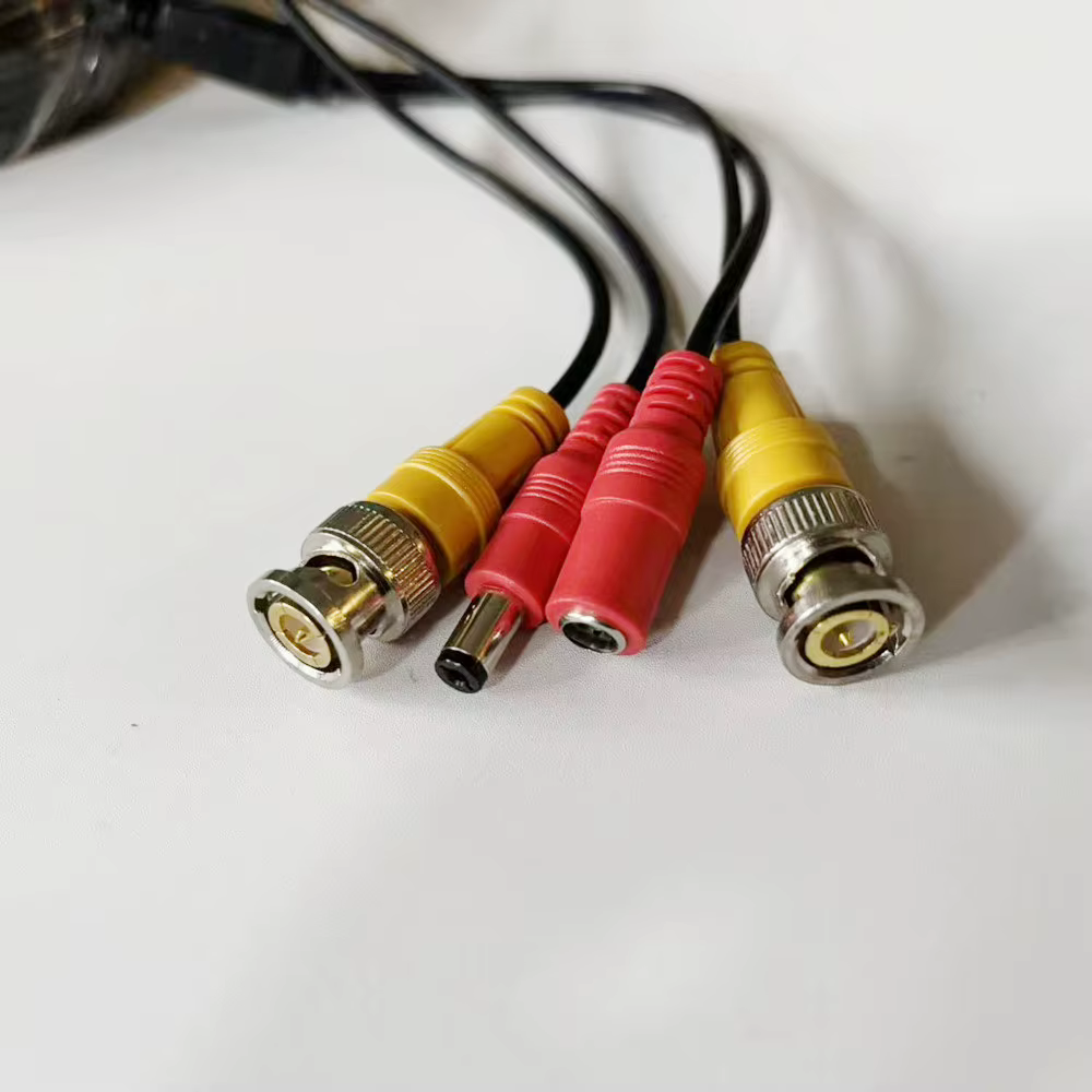 Câble d'extension de caméra de sécurité AHD 2 en 1, connecteur BNC+DC, câble BNC compatible pour les systèmes de vidéosurveillance
