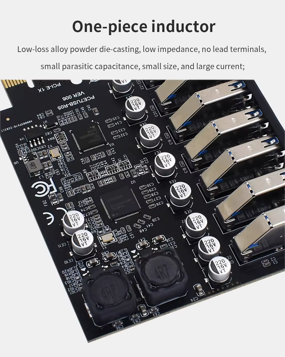 Adaptateur USB 3.0 PCI Express, carte d'extension USB 3 à 7 ports, convertisseur de contrôleur USB3 PCIe PCI-e X1 pour ordinateur de bureau