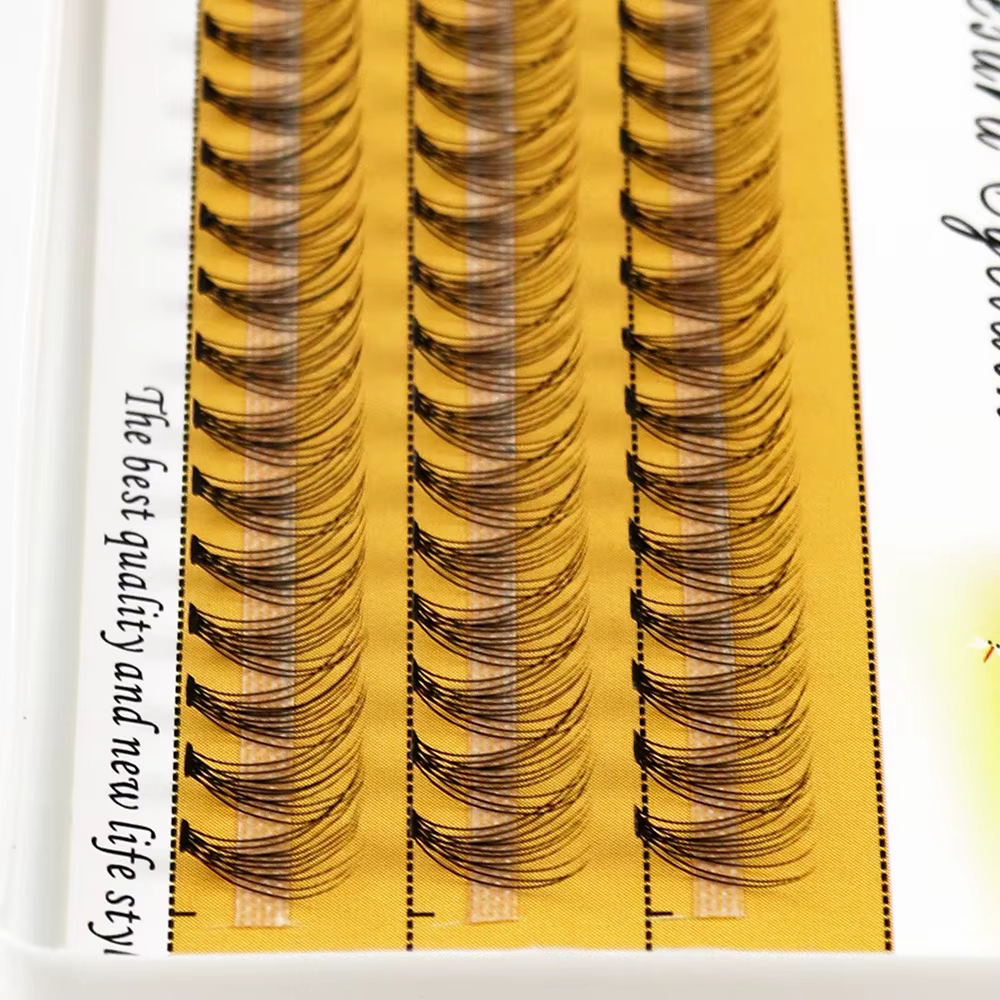 1 boîte/60 paquets de cils de vison naturel 3D russe extension