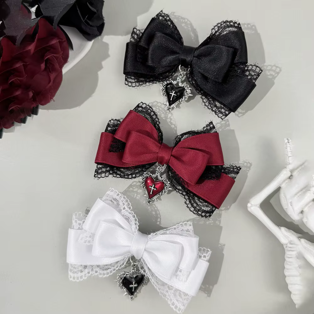 Pinces à cheveux gothiques Style Lolita