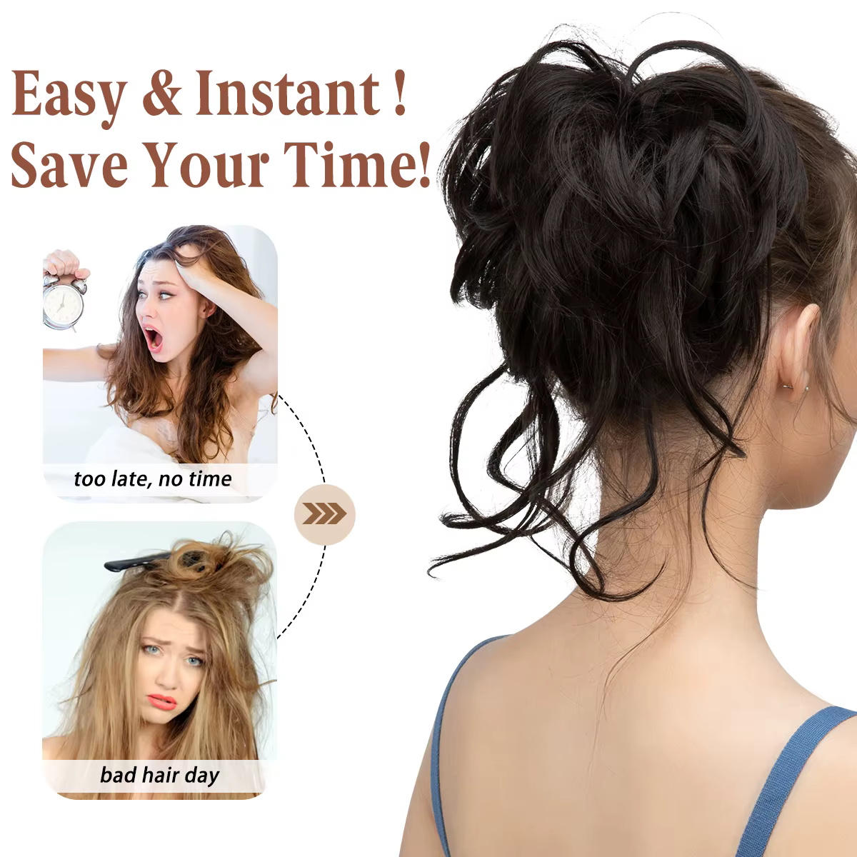 Postiches chignon synthétique pour femmes