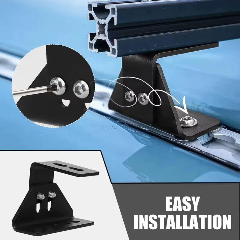 1 pièce Barre de toit réglable pour camping-car VW T5 T6 T6.1 - Support de fixation d'extension de barre de toit avec angle de maintien Airline