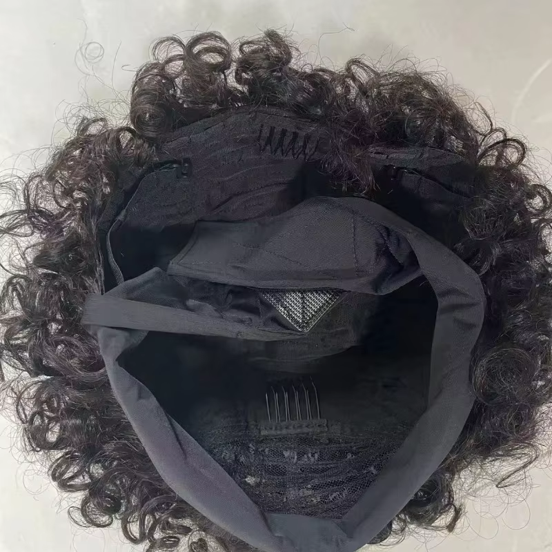Perruques complètes en cheveux humains bouclés crépus de haute qualité