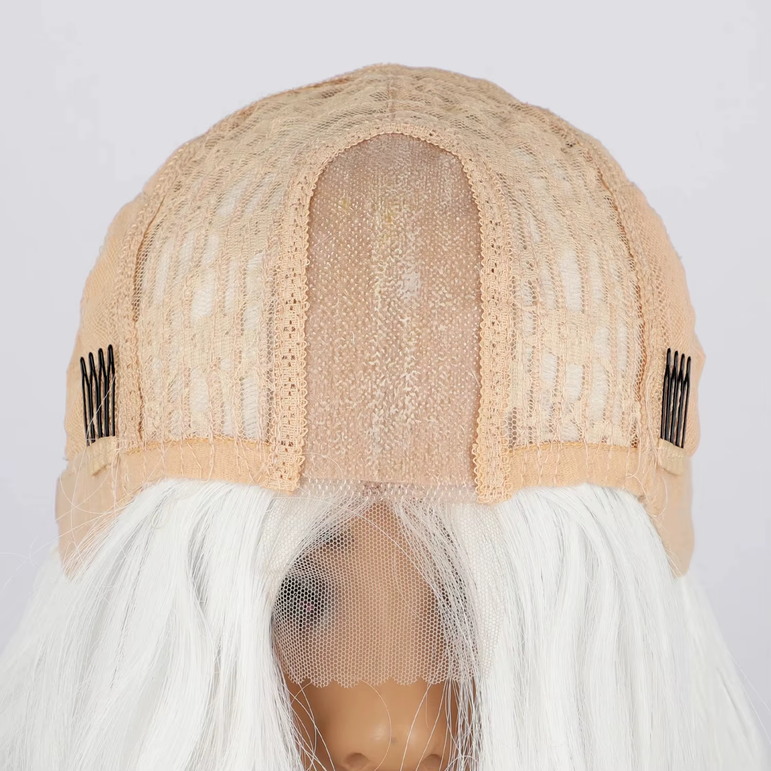 Perruque synthétique blanche pour femmes