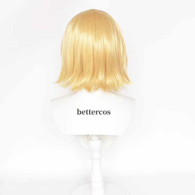 Perruque de Cosplay Blonde Courte de Haute Qualité