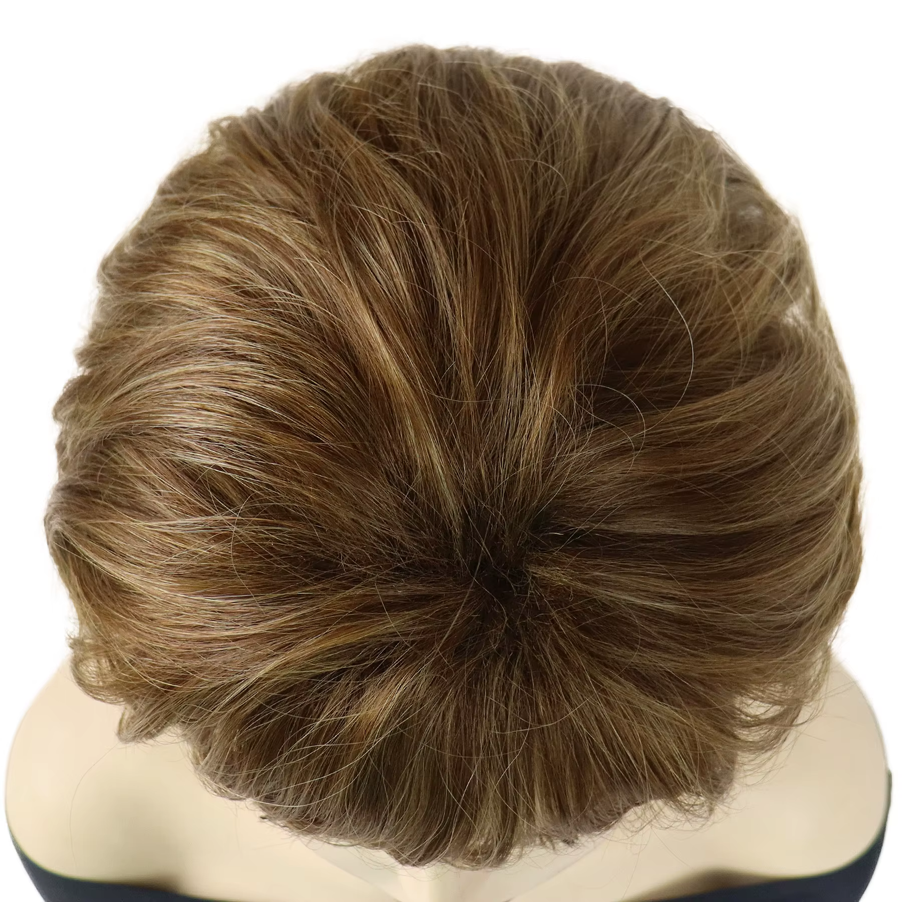 GNIMEGIL perruques synthétiques pour femmes perruque courte bouclée naturelle avec frange brun mélange