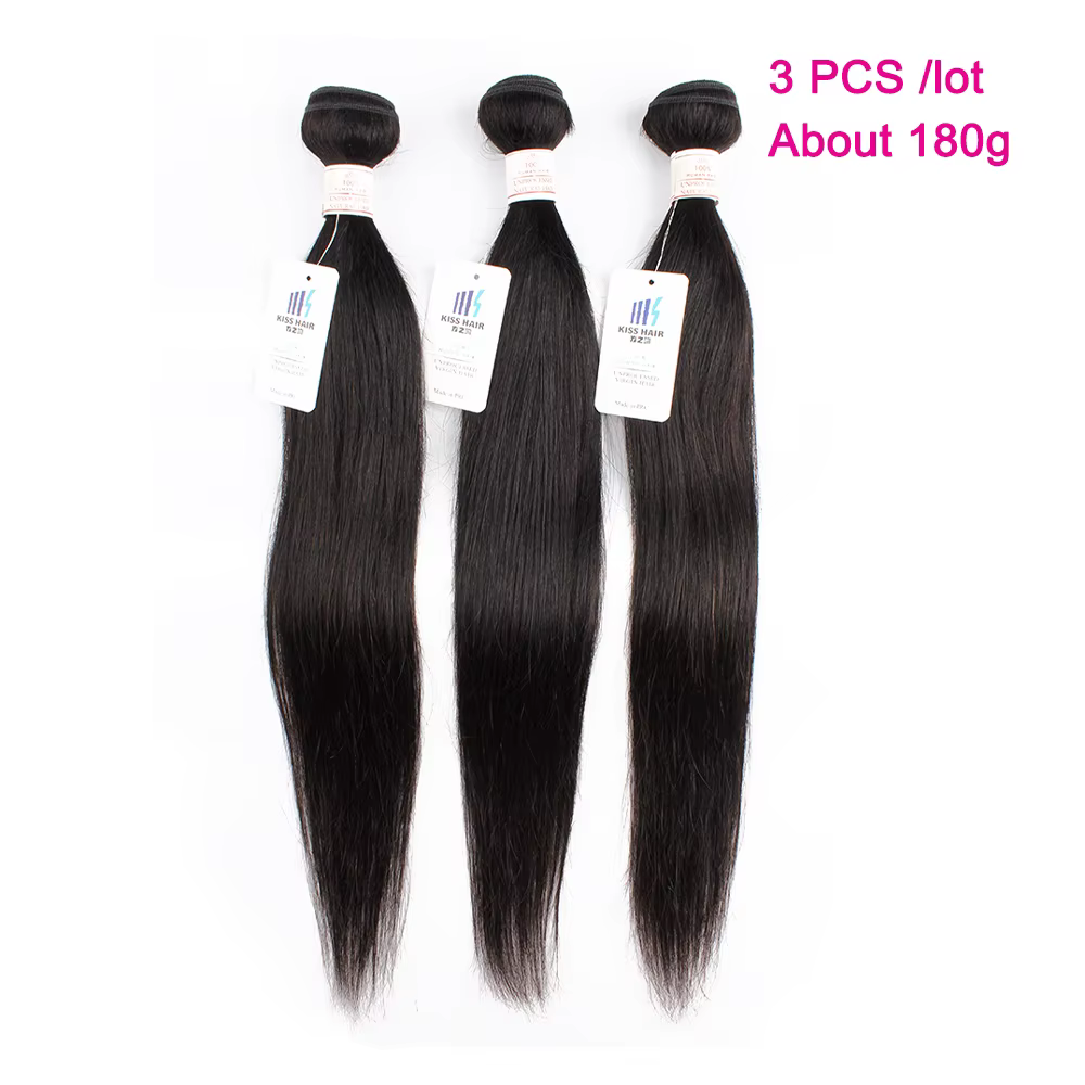 Extensions de cheveux naturels noirs Remy indiens