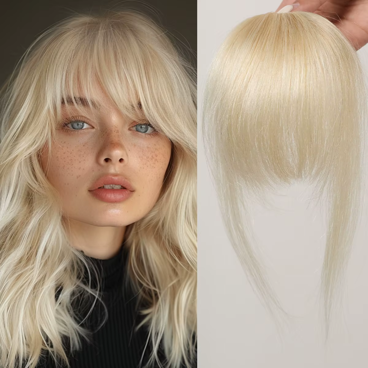 100% cheveux humains frange Clips dans Air