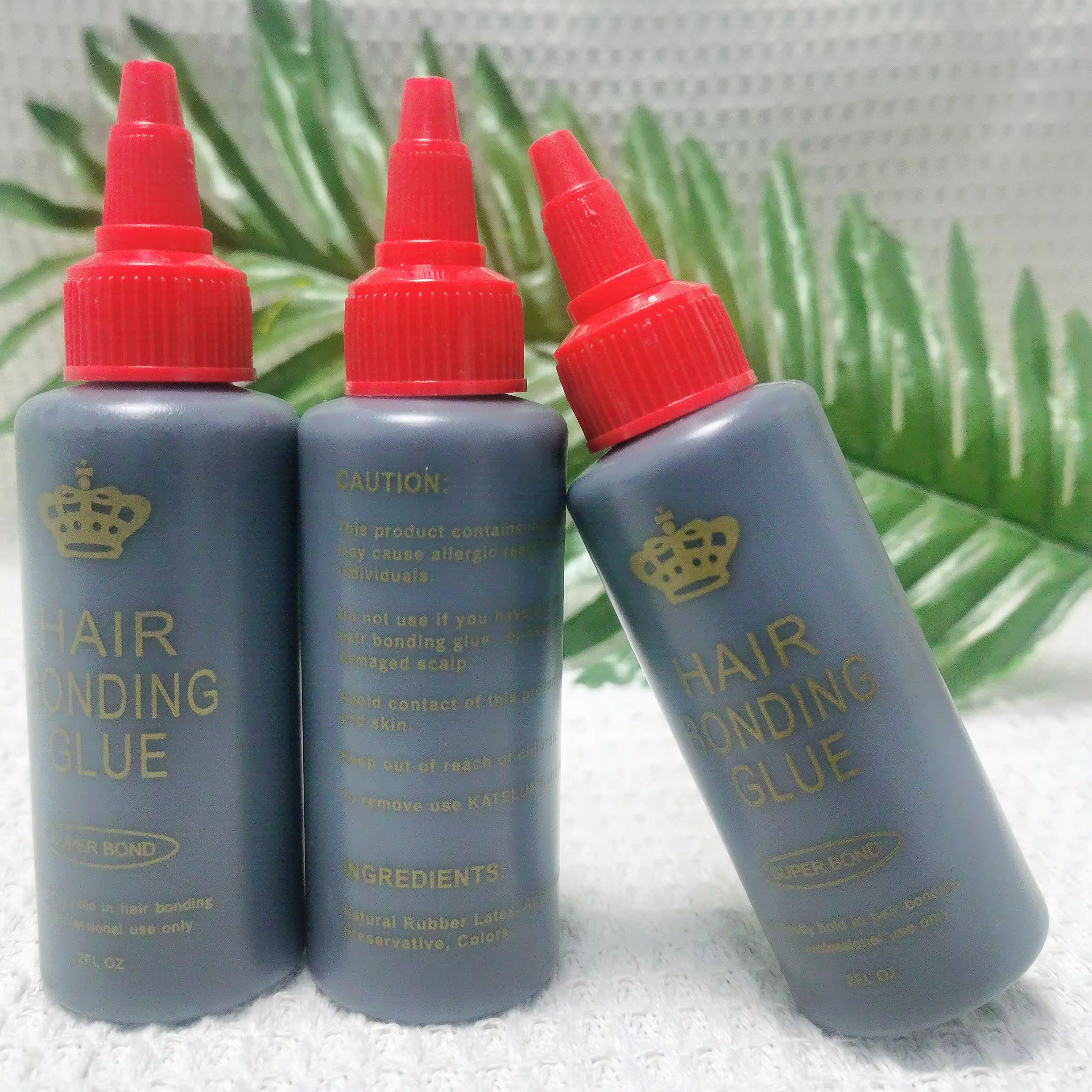Colle pour tissage de cheveux noire 1 oz/2 oz/4 oz 30 ml/60 ml/118 ml