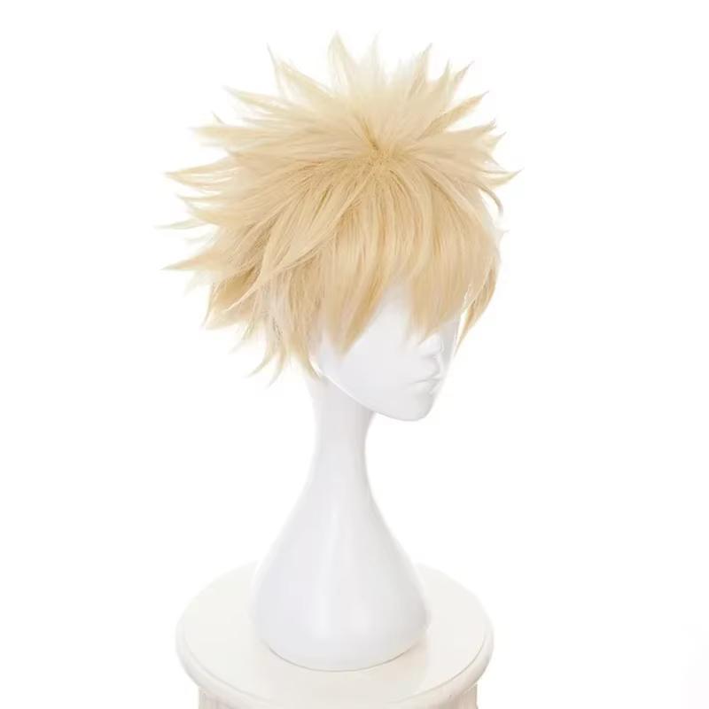 Perruque courte synthétique résistante à la chaleur pour cosplay My Hero Academia Midoriya Izuku Bakugou Katsuki Bakugo