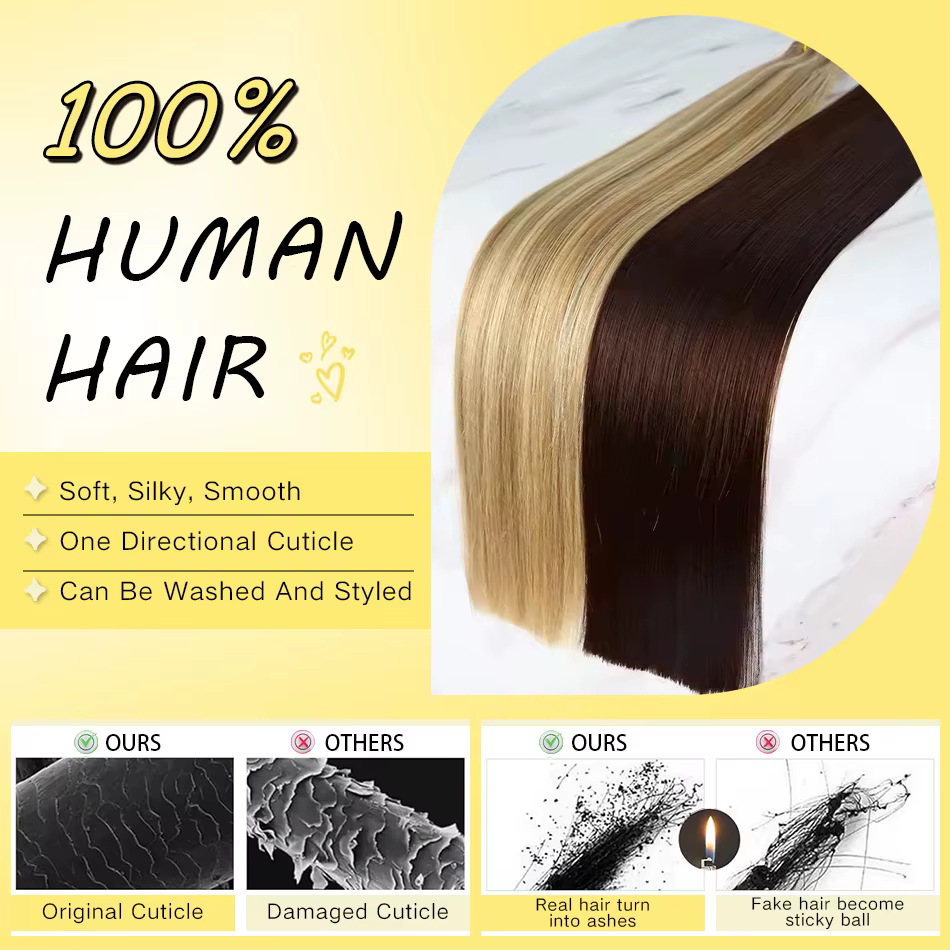 Yelo – tissage en lot 100% naturel Remy lisse et soyeux