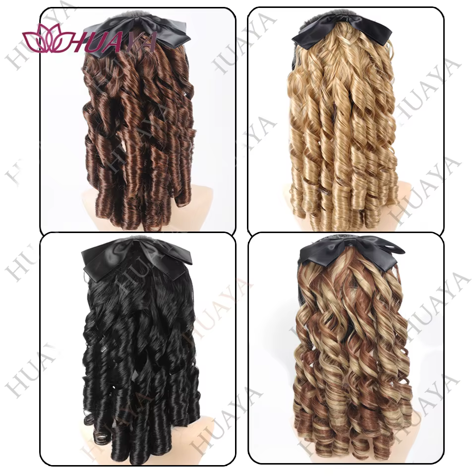 Extensions de cheveux queue de cheval longues et bouclées