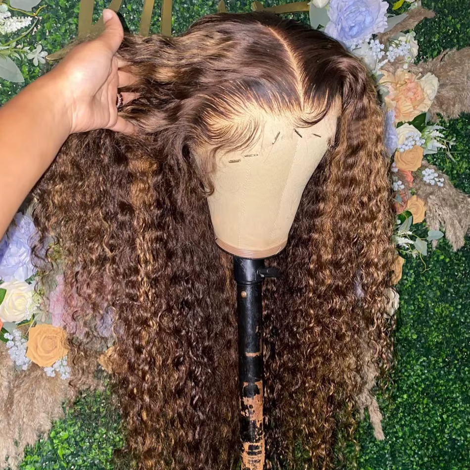 Silkwave mettre en évidence 13x6 dentelle frontale perruque cheveux humains vague profonde 13x4 Hd