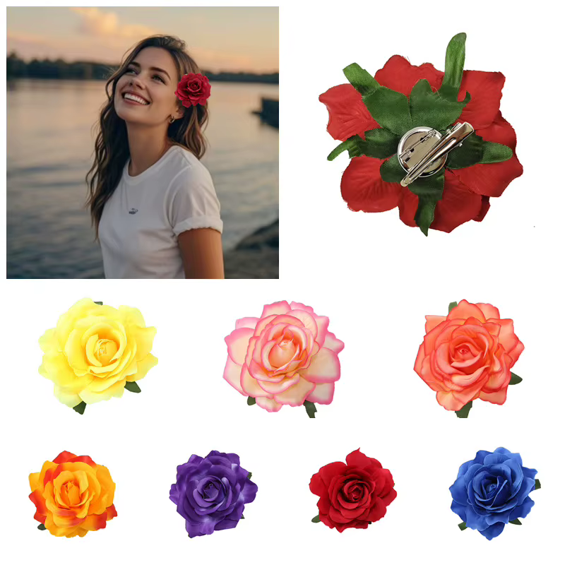 Fleurs de flamenco pour cheveux