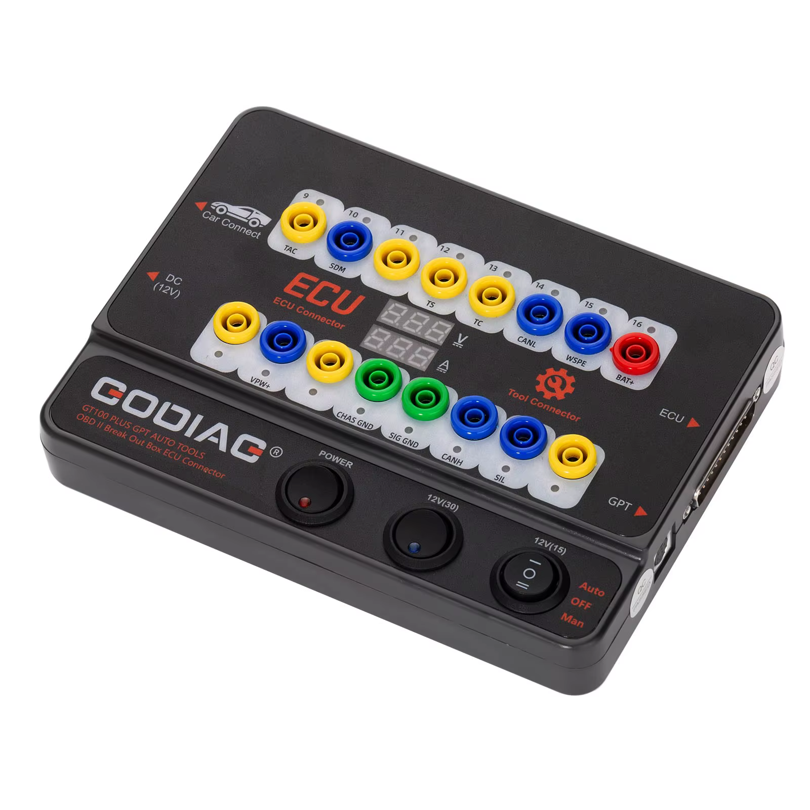 GODIAG GT100PLUS GPT ENET DOIP 24 V-12 V AUTO TOOLS OBD II boîte de dérivation connecteur ECU