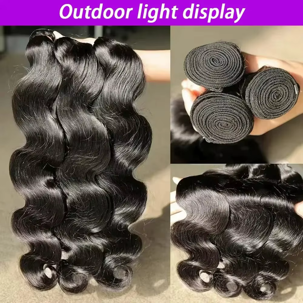 Extensions de cheveux humains brésiliens vierges non traités