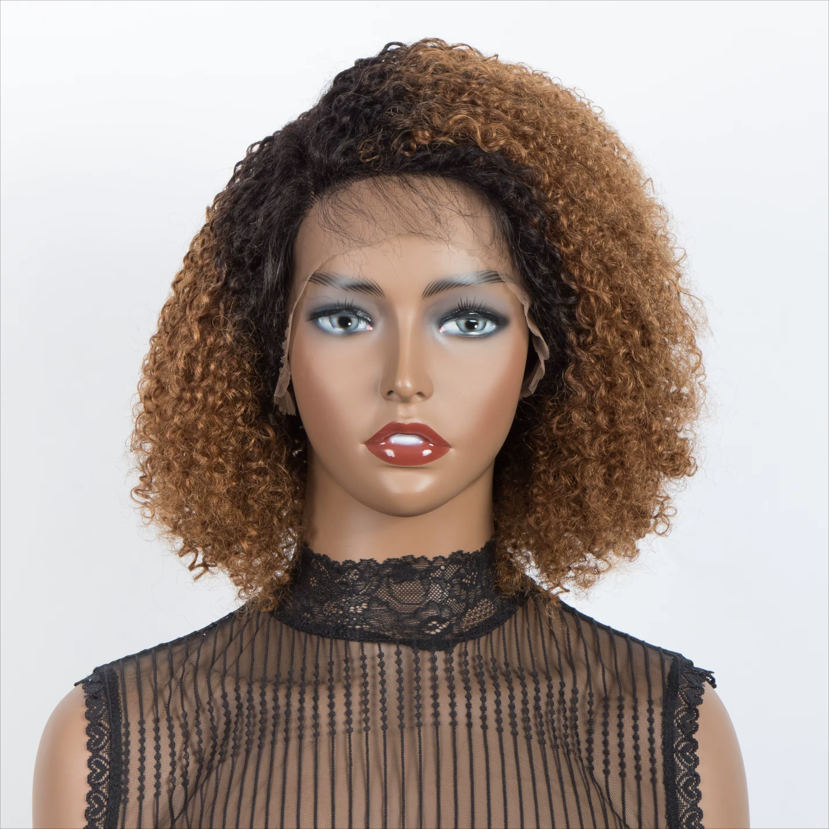 Perruque courte bouclée T1B/30 Blonde Deep Curly Bob