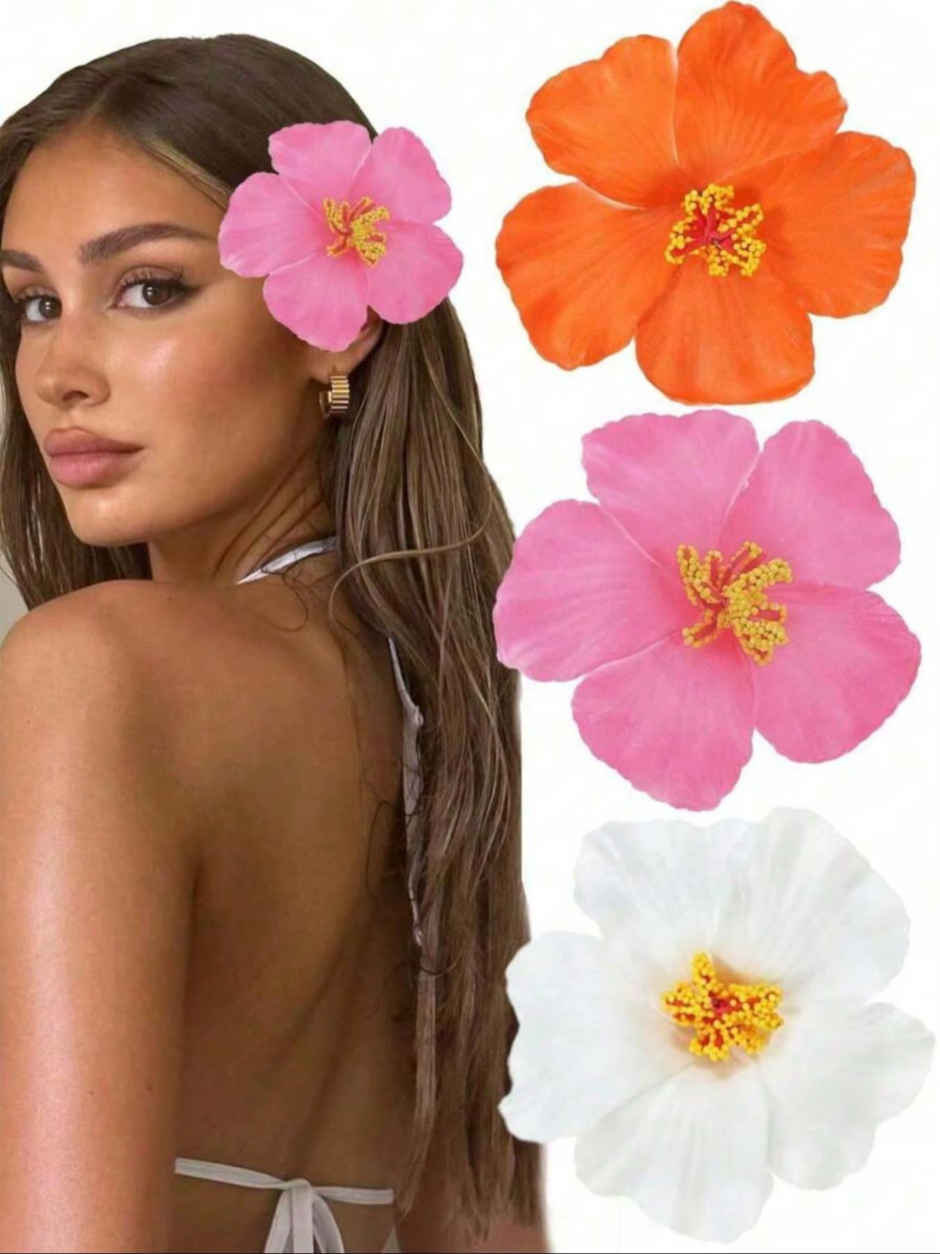 1 Pince à Cheveux Hibiscus