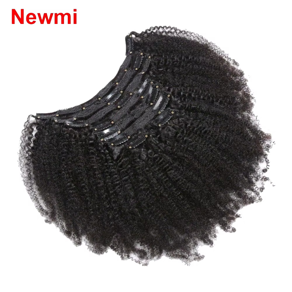 Extensions de cheveux bouclés afro kinky à clipser