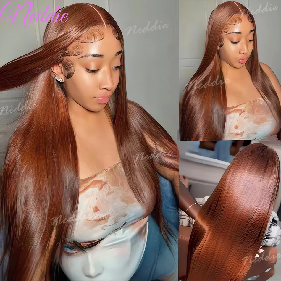 Perruques Lace Front 13X6 Marron Chocolat