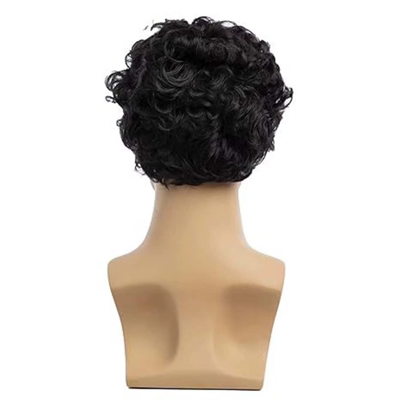 Perruque synthétique noire pour hommes