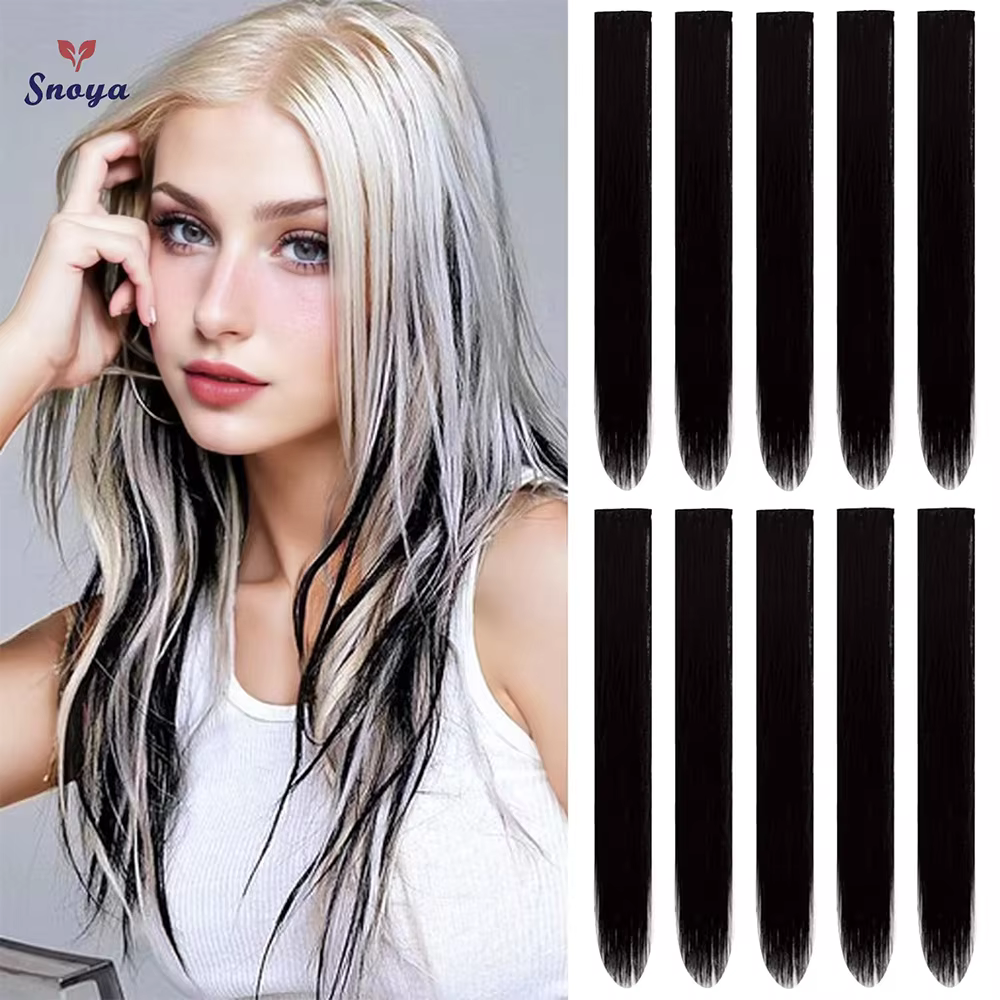 Extensions de Cheveux Synthétiques Colorés à réinitialisation