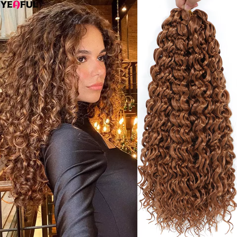 Extensions de cheveux au crochet ondulés style Beach Curl