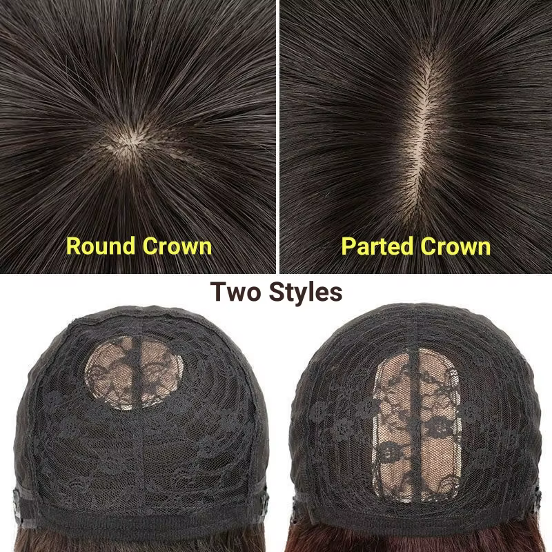 Perruque Bob courte de cheveux humains pour femmes perruques droites Toppers avec frange