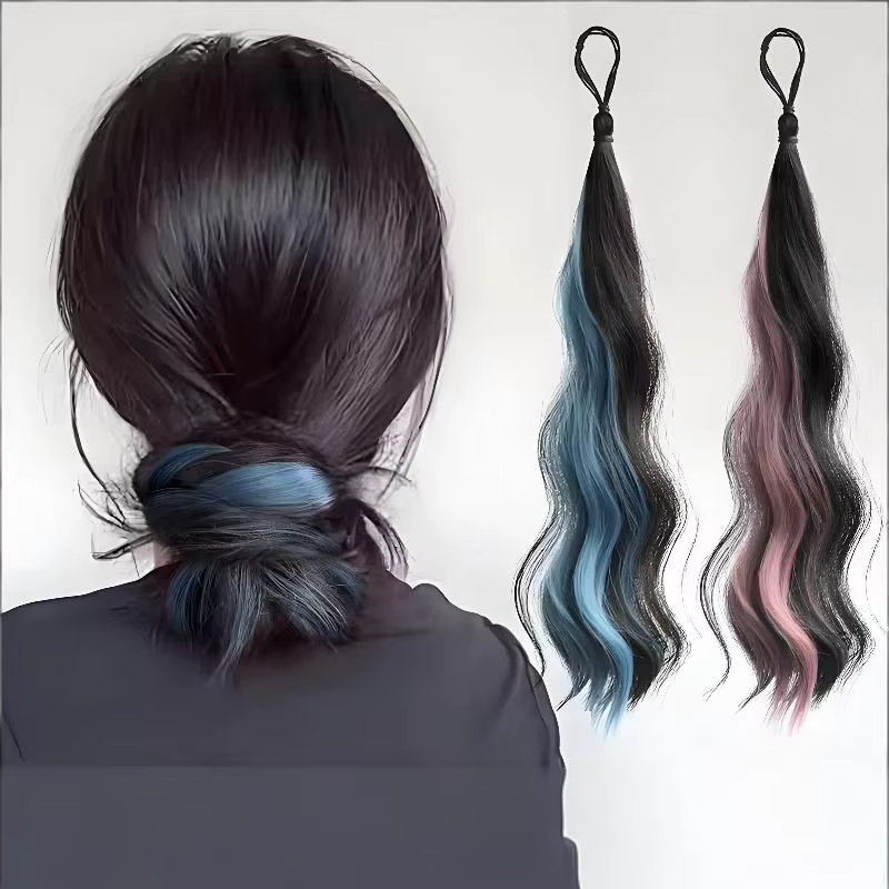 Chignon synthétique auto-enroulable pour femme, pour un chignon désordonné et volumineux