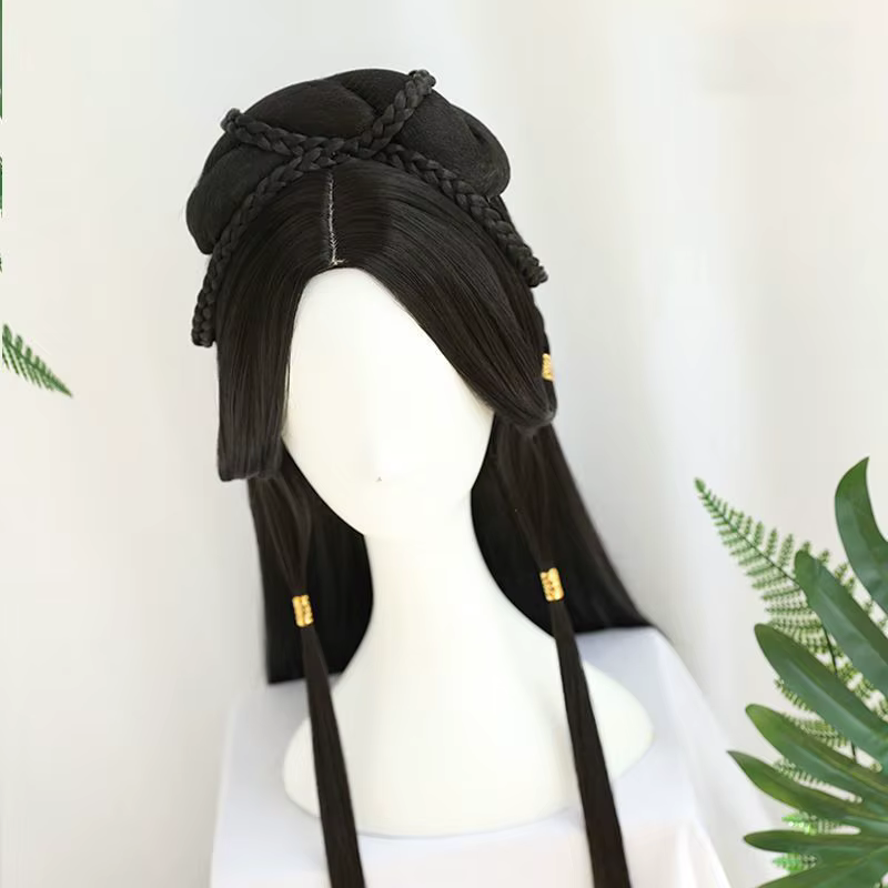 Casquette de perruque complète Hanfu 2025 : postiche chinoise ancienne tout-en-un pour femmes