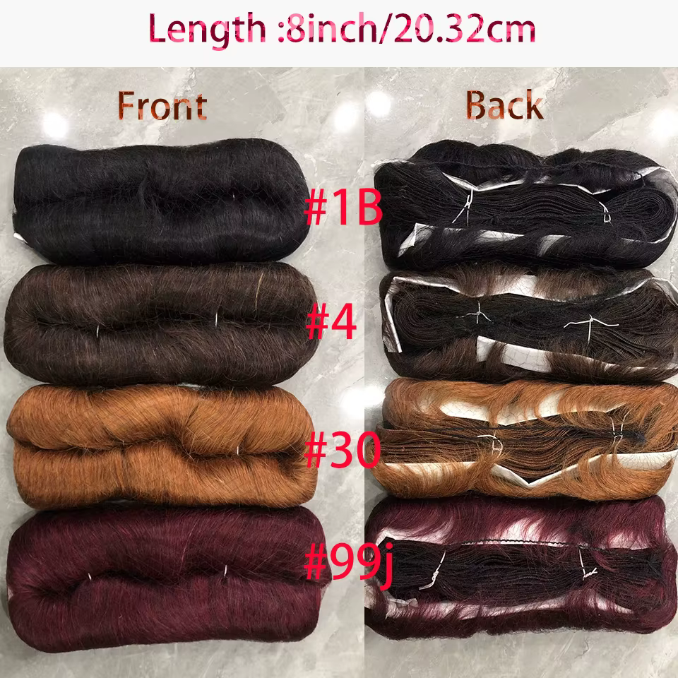 28 pièces extensions de cheveux humains courts brésiliens # 1B # 4 # 30 # 99J un paquet pour une tête complète 100%