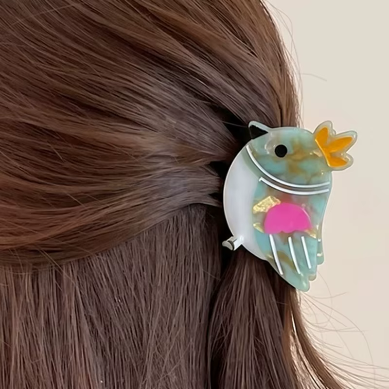 1Pc Mini Pinces à Cheveux en Forme d'Oiseau Mignonnes en Acétate